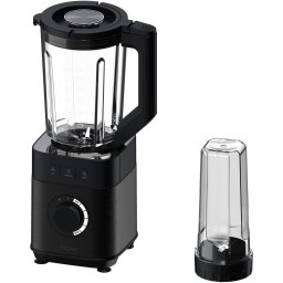 Blender Haier HBL5B2 011, 1200W, corp din metal, program automat de spart gheata si smoothie, Negru