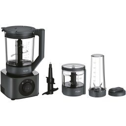 Blender Haier HBL7W5 011, 1200W, 2 l, 6 programe, 10 viteze, display LCD, corp din tritan, program automat de spart gheata si smoothie, Negru
