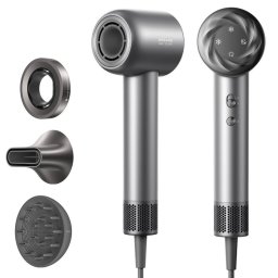 Uscator de par Dreame Glory AHD18-BK, 1600 W, 3 viteze, 3 trepte temperatura, Concentrator de aer, Difuzor volum, Negru/Gri