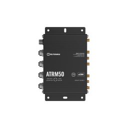 Router 5G pentru transport, Teltonika, dual SIM, conectivitate M12, negru, 550g