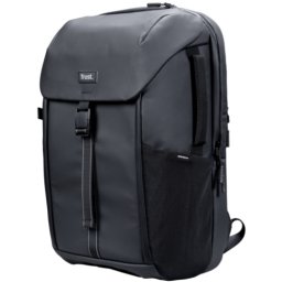 Rucsac laptop Trust Travel, dimensiune maxima laptop 17", 15 compartimente, material RPET, volum 25 L, Negru