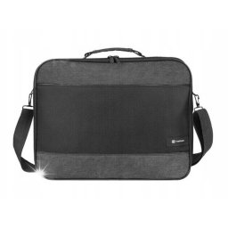 Geanta laptop Natec Impala 2, compatibilitate dimensiune laptop 15.6", 2 compartimente, material Polyester 600D, Negru-Gri