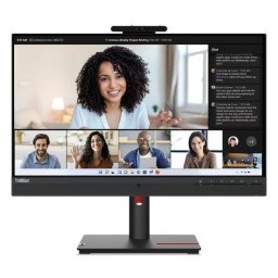 Monitor IPS LED Lenovo 23.8" T24mv-30, Full HD (1920 x 1080), HDMI, DisplayPort, Boxe, Pivot, 75 Hz, 4 ms, Negru