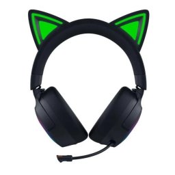 Casti Gaming Wireless Razer Kraken Kitty V3 Pro, 2.4G/Bluetooth/USB, Over-Ear, Chroma RGB, Microfon HyperClear Super Wideband, Negru
