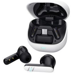 Casti Bluetooth Gaming Wireless Trust GXT OXXIE, ENC noise-cancelling, compatibil cu PC, PlayStation, Switch, USB-C, Alb-Negru