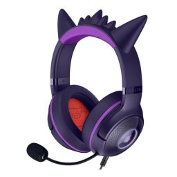 Casti Gaming Razer Kraken Kitty V2 Pokémon Gengar Edition, Over-Ear, USB-A, Chroma RGB, Microfon, Violet