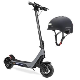 Pachet cadou - Trotineta electrica MS Energy Mentor + Casca MS ENERGY MSH-10, 500 W, viteza maxima 25 Km/h, autonomie 60 km, marime L, Negru-Gri