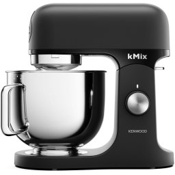 Robot de bucatarie planetar Kenwood kMix KMX751ABK - 0W20011524, 1000W (6 trepte si Turbo), Vas inox 5l, Corp aluminiu turnat, Set patiserie (tel 16 brate, carlig, paleta K), G8.86kg, Negru
