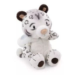 Nici: Eleni Snowbell leopard de zăpadă de pluș, cu șapcă, agățat - 35 cm