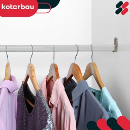 Bară pentru dulap de haine vopsită albă 100 cm
