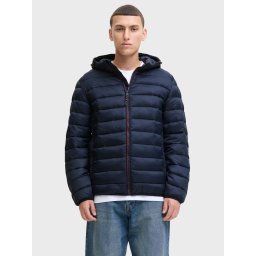 Jack & Jones Jacheta barbati cu gluga, Bradley 12280970, Regular fit, Bleumarin inchis (SELECTATI MARIMEA: 2XL)
