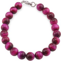 Bratara Ochi de tigru roz sfere 8mm