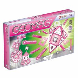 Set constructie magnetic pink panels, 344