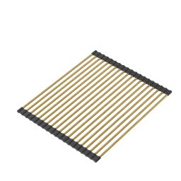 Gratar rulabil roll mat inox si silicon 43x32 cm finisaj PVD auriu negru