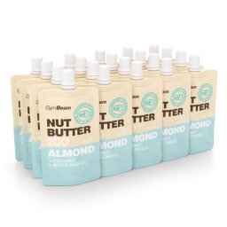 GymBeam Unt de nuci 2GO - unt de migdale cu nucă de cocos și ciocolată albă 20 x 80 g