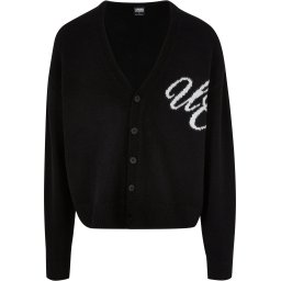 Urban Classics Geacă tricotată negru / alb