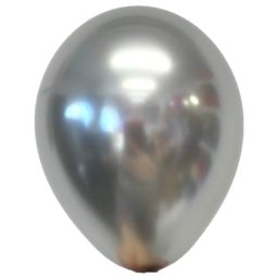 Set 100 baloane latex chrome argintiu 13cm