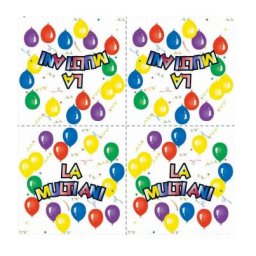 Set 20 servetele albe La multi ani baloane 33 x 33 cm
