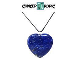 Pandantiv din Lapis Lazuli AAA Inima - 20 x 21 x 4-mm - 1 Buc