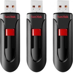 Memorie USB SanDisk Cruzer Glide, USB 2.0, 32 GBx3, Negru
