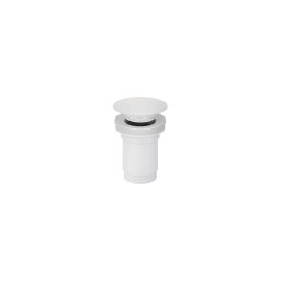 Bathco 0212BL - Ventil de scurgere Click-Clack pentru lavoar, fără preaplin, Ø 6 cm, alb mat