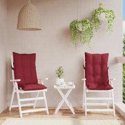 Perne scaun cu spatar înalt 2 buc, rosu, tesatura Oxford GartenMobel Dekor
