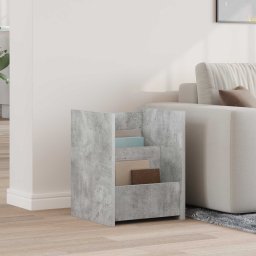 Masa laterala Gri din beton 35 x 35 x 45 cm Lemn compozit GartenMobel Dekor