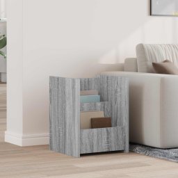 Masa laterala cu raft Gri Sonoma 35 x 35 x 45 cm Lemn compozit GartenMobel Dekor