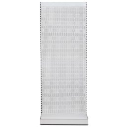 Perete din panouri perforate, cu lampă