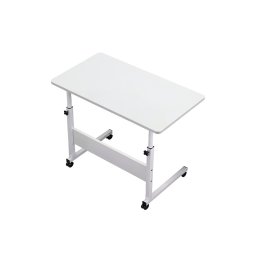 Masă pentru laptop cu înălțime reglabilă 80x40 cm alb