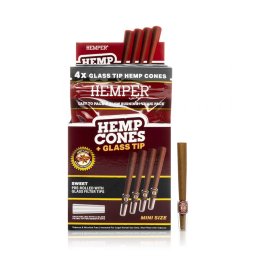 Hemper Blunt conuri pre-rulate cu Filtru din Sticla Sweet 1 1/4 x4