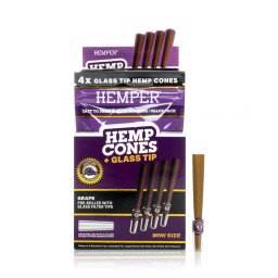 Hemper Blunt pre-rulate cu Filtru din Sticla Struguri 1 1/4 x4