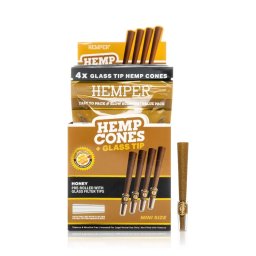 Hemper Blunt pre-rulate cu Filtru din Sticla Miere 1/4 x4 (USA)