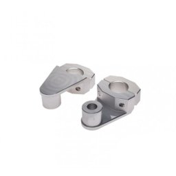 Set inaltatoare ghidon 28.5mm (risere), culoare argintiu, inaltime 60 mm
