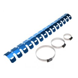 Protectie toba universala motocros enduro + coliere, culoare albastru