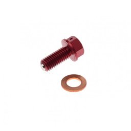 Surub cu magnet, golire ulei Kawasaki KXF, culoare rosu