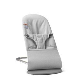 Balansoar bebelusi BabyBjorn Bliss Light Gray din tesatura melange cu aspect clasic