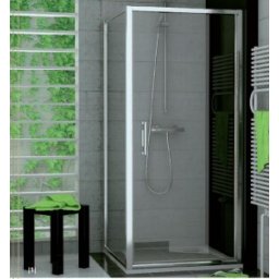 Usa de dus batanta SanSwiss de 80x190 cm, model Top-Line, sticla clara de de 5 mm