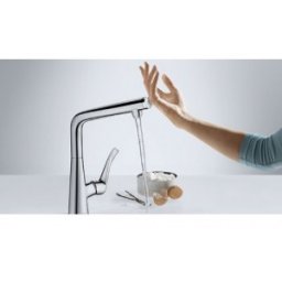 Baterie bucatarie Hansgrohe gama Metris Select 320, crom