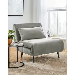 Fotoliu Extensibil Studio Casa SMART LIVING Fold-Out 106*195*15cm Stofa Gri