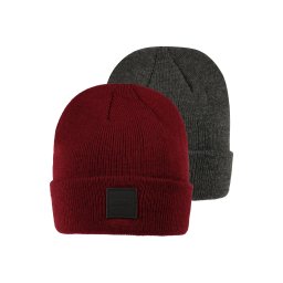 Urban Classics Căciulă gri amestecat / roşu închis
