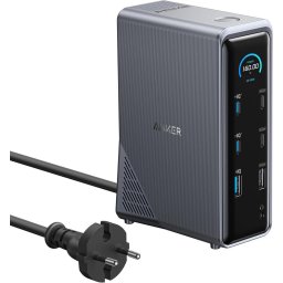 Docking Station Prime 737 14in1 160W GaN AC-DC Negru