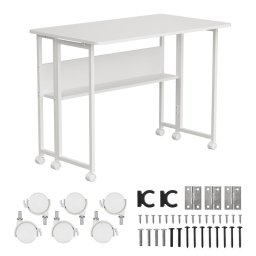 Birou Gaming Maclean masă birou pliabilă, negru, mobilă, top 100x58cm, max. 50kg, MC-126 B