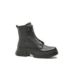 Ghete damă Rieker cu platformă modernă, negre, din piele naturală RIKW1879-00-41 EU