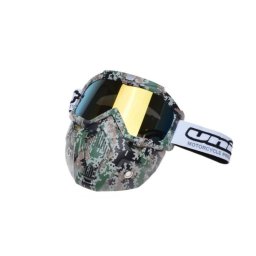 Ochelari motocross atv enduro Unit, model masca army, culoare rama army, lentila oglinda