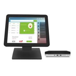Sistem POS HP 800 G3 Mini PC, Intel Core i7-6700T 2.80 - 3.60GHz, 8GB DDR4, 128GB SSD, Windows 10 Pro + Monitor Nou Touchscreen OptimX Pro MY17, 17 Inch NewTechnology Media