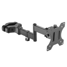 Suport monitor Suport de stâlp pentru ecrane cu braț cu articulație dublă, suport pentru monitoare de 17-32' până la 8 kg, diametrul stâlpului/tubului de la 28 la 60 mm, braț pentru monitoare