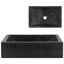 Gossi chiuveta, negru extralucios, 45x30x12 cm, marmura