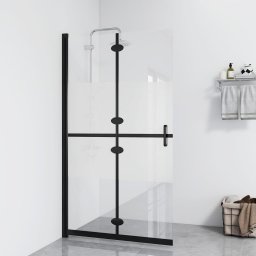 Gossi perete dus walk-in pliabil 100x190 cm sticla esg jumatate mata
