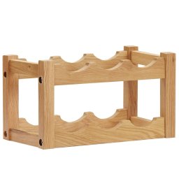 Gossi suport 6 sticle de vin, 37 x 21 x 21, lemn masiv de stejar